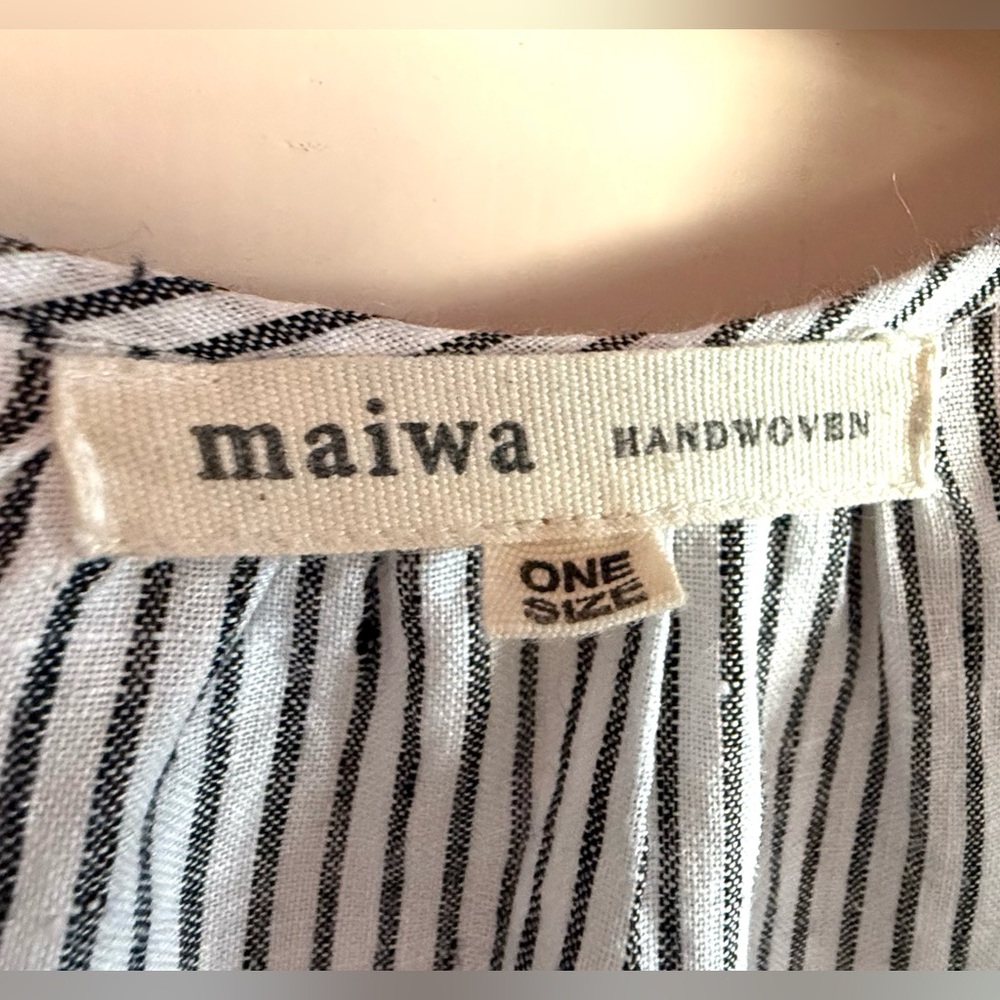 Maiwa Amber Tunic 💘🤩 Linen Top Smock OS Like New M L XL - Picture 2 of 5